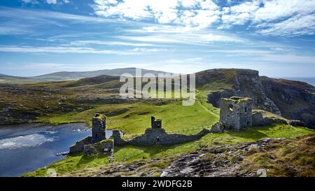 Dunlough Castle, mittelalterliche Architektur, County Cork, Stockfoto