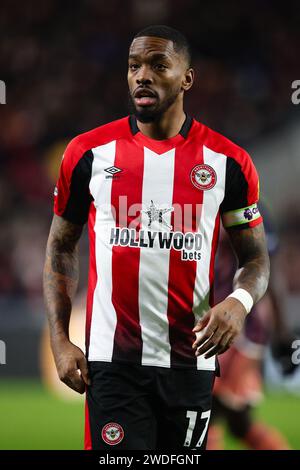 LONDON, Großbritannien - 20. Januar 2024: Ivan Toney aus Brentford während des Premier League-Spiels zwischen Brentford FC und Nottingham Forest FC im Gtech Community Stadium (Credit: Craig Mercer/ Alamy Live News) Stockfoto