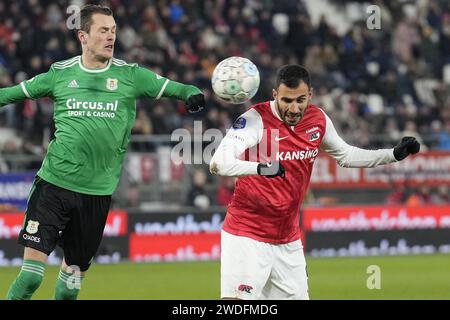 Alkmaar, Niederlande. Januar 2024. ALKMAAR, 20-01-2024, AFAS-Stadion, Saison 2023/2024, niederländischer Eredivisie Football zwischen AZ und PEC Zwolle, AZ-Spieler Vangelis Pavlidis Credit: Pro Shots/Alamy Live News Stockfoto