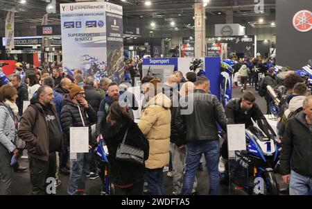 Menschen auf der Motor Bike expo Verona, Venetien, Italien Stockfoto