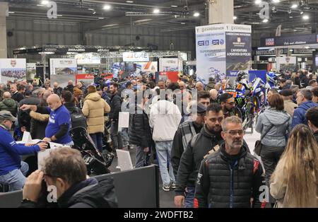 Menschen auf der Motor Bike expo Verona, Venetien, Italien Stockfoto