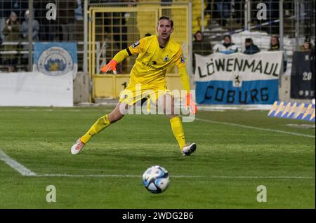 München, Deutschland. Januar 2024. Marco Hiller (Torwart, TSV 1860 München, Nr. 1). GER, TSV 1860 München gegen MSV Duisburg, Fussball, 3. Bundesliga, 21. Spieltag, Saison 2023/2024, 20.01.2024. (DIE DFL-DFB-VORSCHRIFTEN VERBIETEN DIE VERWENDUNG VON FOTOS ALS BILDSEQUENZEN UND/ODER QUASI-VIDEO). Foto: Eibner-Pressefoto/Heike feiner Credit: dpa/Alamy Live News Stockfoto