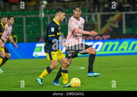 Palermo, Italien. Januar 2024. Fabio Gerli (Modena F.C.) während des italienischen Serie BKT-Spiels zwischen Palermo F.C. und Modena F.C. 2018 am 20. Januar 2024 im Renzo Barbera Stadion in Palermo (Italien) Credit: Independent Photo Agency/Alamy Live News Stockfoto