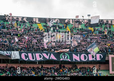 Palermo, Italien. Januar 2024. Während des italienischen Serie BKT Spiels zwischen Palermo F.C. und Modena F.C. 2018 am 20. Januar 2024 im Renzo Barbera Stadion in Palermo, Italien Credit: Independent Photo Agency/Alamy Live News Stockfoto