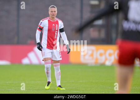 Amsterdam, Niederlande. Januar 2024. AMSTERDAM, NIEDERLANDE - 20. JANUAR: Sherida Spitse von AFC Ajax während des Azerion Vrouwen Eredivisie Spiels zwischen Ajax und Excelsior im Sportpark de toekomst am 20. Januar 2024 in Amsterdam. (Foto von Jan Mulder/Orange Pictures) Credit: Orange Pics BV/Alamy Live News Stockfoto