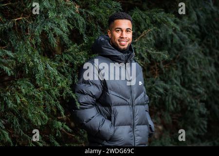 Amsterdam, Niederlande. Januar 2024. AMSTERDAM. 20-01-2024. Vondelpark. Porträt des Fußballspielers Pele van Anholt. Beschreibung: Pro Shots/Alamy Live News Stockfoto