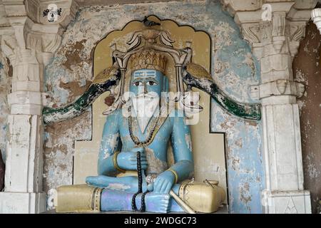 Statue in der Halle der Helden, Mandor, in der Nähe von Jodhpur, Rajasthan, Indien Stockfoto