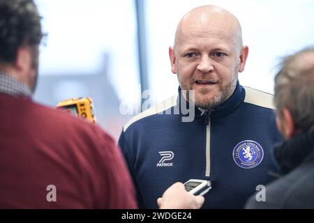 Wakefield, England – 19. Januar 2024 – Swinton Head Coach Alan Kilshaw. Rugby League Championship, League One & 1895 Cup. Staffel Launch und Media Day im DIY Kitchens Stadium, Wakefield, UK Dean Williams Stockfoto