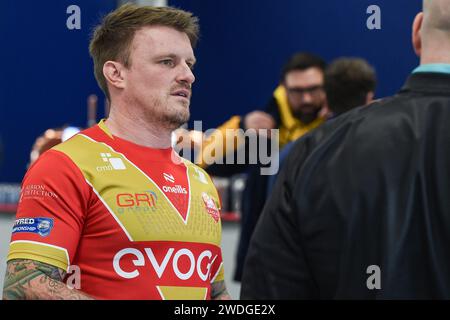 Wakefield, England – 19. Januar 2024: Jamie Thackery of Sheffield Eagles. Rugby League Championship, League One & 1895 Cup. Staffel Launch und Media Day im DIY Kitchens Stadium, Wakefield, UK Dean Williams Stockfoto