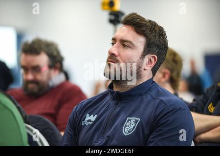 Wakefield, England – 19. Januar 2024 – James Ford, Head Coach Der Featherstone Rovers. Rugby League Championship, League One & 1895 Cup. Staffel Launch und Media Day im DIY Kitchens Stadium, Wakefield, UK Dean Williams Stockfoto
