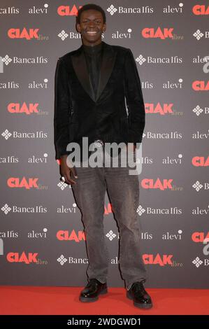 Seydou Sarr bei der Verleihung des Filmpreises Ciak d oro 2023 im Palazzo Colonna. Rom, 20.01.2024 *** Seydou Sarr bei der Ciak d oro 2023 Filmverleihung im Palazzo Colonna Rom, 20 01 2024 Foto:XA.XM.xTinghinox/xFuturexImagex ciak 4146 Stockfoto