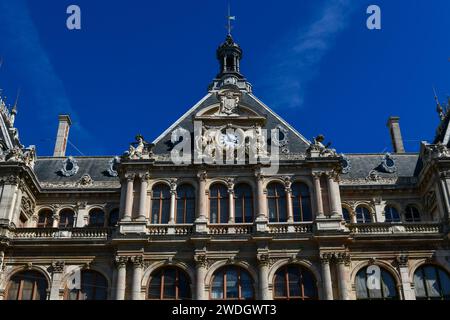 Das Palais de la Bourse oder Palais du Commerce, ein historisches Denkmal in Lyon, Frankreich Stockfoto