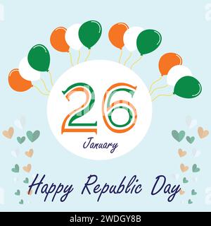 Happy Indian Republic Day Stock Vektor