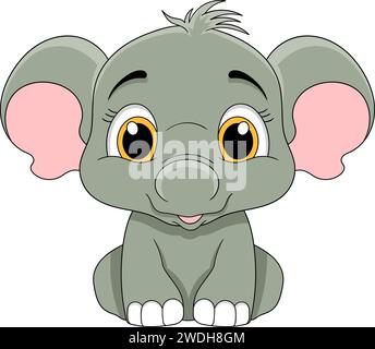 Logo eines niedlichen Baby-Tapir sitzend. Kreatives Bild Stock Vektor