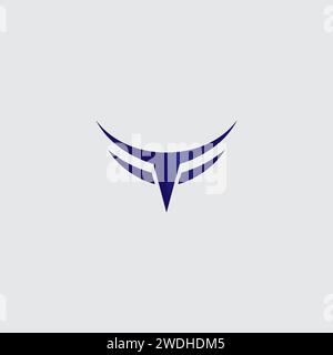 T starkes Logo-Design. Buchstabe T Stock Vektor