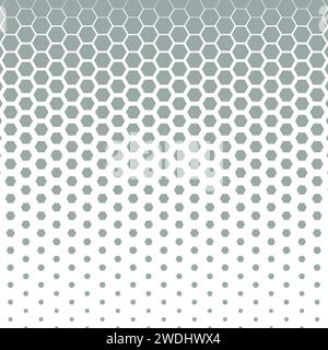Abstrakter sechseckiger Halbtonhintergrund. Vektorgrafik Stock Vektor