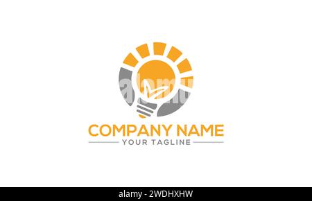 Solar-Logo-Design. Kreatives und professionelles Solar Sun Logo-Design. Stock Vektor