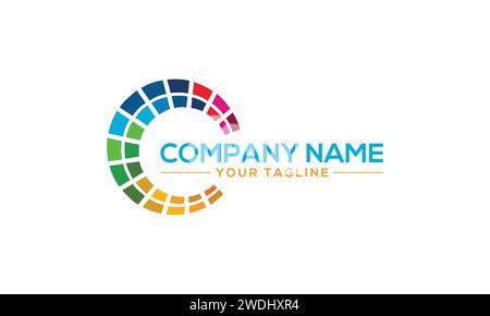 Solar-Logo-Design. Kreatives und professionelles Solar Sun Logo-Design. Stock Vektor