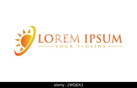 Solar-Logo-Design. Kreatives und professionelles Solar Sun Logo-Design. Stock Vektor
