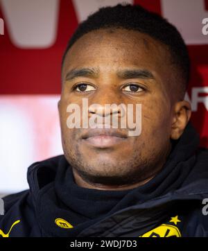 Köln, Deutschland. Januar 2024. Youssoufa Moukoko (BVB) 1. FC Köln - Borussia Dortmund 20.01.2024 Urheberrecht (nur für journalistische Zwecke) von : Stockfoto