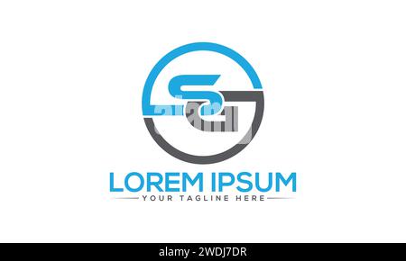 SG Letter Logo Design. Einzigartiges und professionelles SG GS-Logo-Design. Stock Vektor