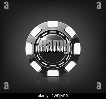 Realistischer Vektor Poker, Online Casino Emblem. Stock Vektor