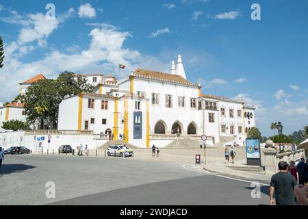 Sintra, Portugal - 14. September 2023. Sintra Nationalpalast Stockfoto