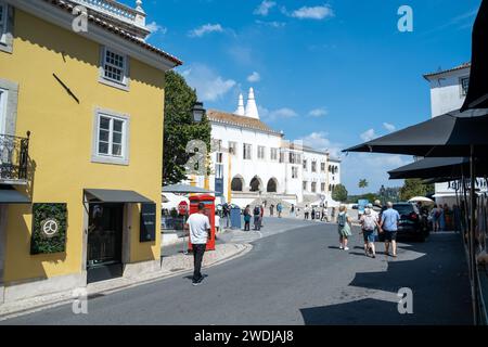 Sintra, Portugal - 14. September 2023. Sintra Nationalpalast Stockfoto