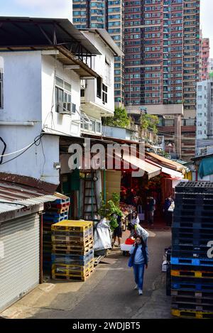 Yau Ma Tei Fruit Market, Kowloon, Hongkong. Seit 1913 Stockfoto