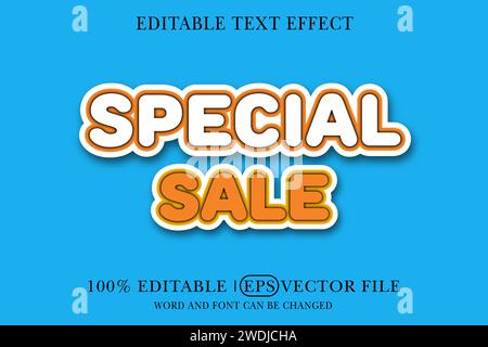 Texteffekt mit bearbeitbarem 3D-Sonderangebot Stock Vektor