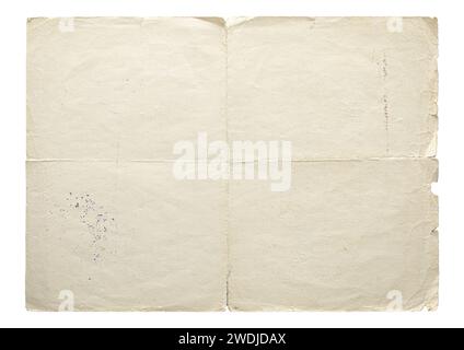 Sehr altes Blatt mit Papierstruktur Hintergrund Stockfoto