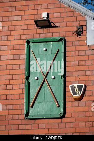 Bordesley Green Billiard Hall Detail, Birmingham, West Midlands, England, Großbritannien Stockfoto