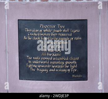 Phoenix Tree Skulptur von George Wagstaffe, Coventry, West Midlands, England, Großbritannien Stockfoto