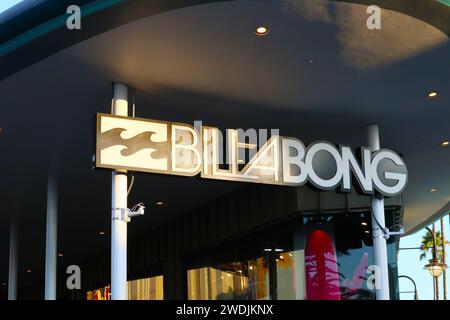 Universal City, Hollywood, Kalifornien: Billabong Store auf dem CityWalk in den Universal Studios Hollywood. Billabong ist eine internationale Marke für Sportbekleidung Stockfoto