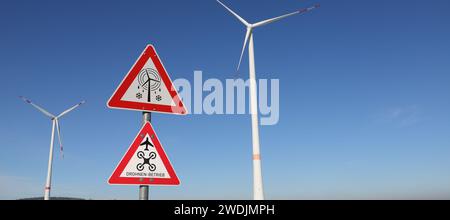 Ein Schild mit der Aufschrift „Drohnenbetrieb“ Stockfoto