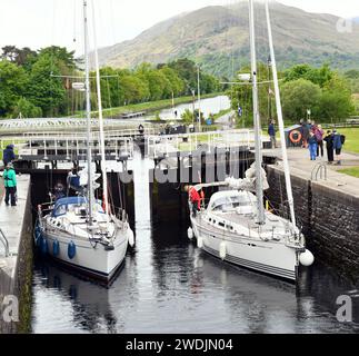 Abschnitt von Neptuns Treppe, in Banavie, Schottland Stockfoto