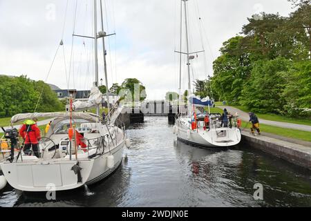 Abschnitt von Neptuns Treppe, in Banavie, Schottland Stockfoto