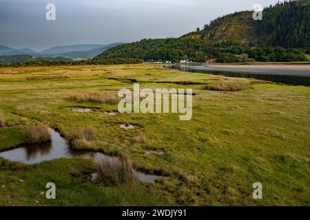 Mawddach River Mündung Im Snowdonia National Park In Der Nähe Der Stadt Barmouth In Wales, Großbritannien Stockfoto