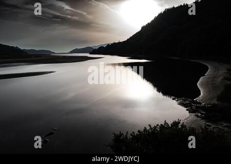 Mawddach River Mündung Im Snowdonia National Park In Der Nähe Der Stadt Barmouth In Wales, Großbritannien Stockfoto