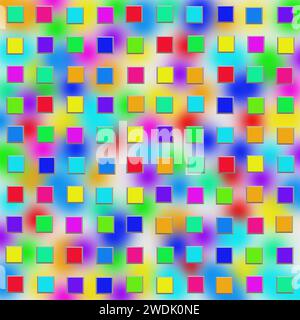 Abstrakter nahtloser Farbhintergrund. Quadratisches geometrisches nahtloses Muster. Modisches grafisches Hintergrunddesign. Moderne, stilvolle abstrakte Textur. Schwarzweiß Stockfoto
