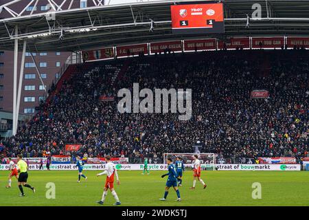 Utrecht, Niederlande. Januar 2024. UTRECHT, NIEDERLANDE - 21. JANUAR: Wecycle-Anzeigetafel während des niederländischen Eredivisie-Spiels zwischen FC Utrecht und PSV im Stadion Galgenwaard am 21. Januar 2024 in Utrecht, Niederlande. (Foto von Joris Verwijst/Orange Pictures) Credit: Orange Pics BV/Alamy Live News Stockfoto