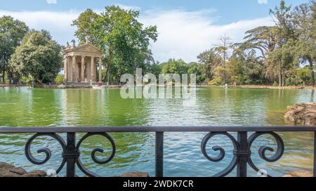 Gärten der Villa Borghese in Rom, Italien. Stockfoto