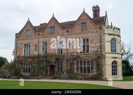 Rotherfield Greys, Großbritannien. Januar 2024. Ein bitterkalter Tag am National Trust Greys Court in Rotherfield Greys, Henley-on-Thames, Oxfordshire Stockfoto