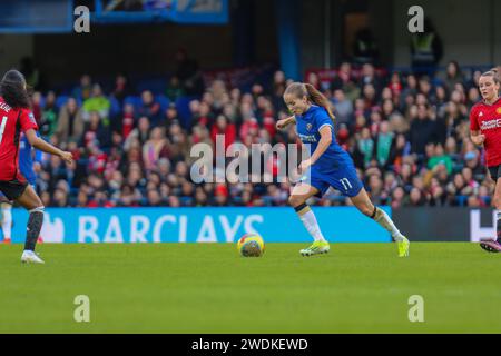 Chelsea, London, Großbritannien. Januar 2024. Stamford Bridge, Chelsea, London, England - Sonntag, 21. Januar 2024: Guro Reiten (11 Chelsea) während des Barclay's Womens Super League-Spiels zwischen Chelsea und Manchester United in Stamford Bridge, London, England am Sonntag, den 21. Januar 2024 (Claire Jeffrey/SPP) Credit: SPP Sport Press Photo. /Alamy Live News Stockfoto