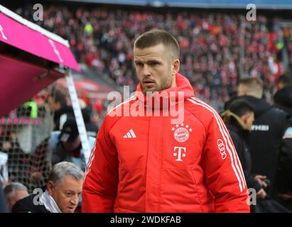 München, Deutschland 21. Januar 2024: Fussball, Herren, Bundesliga, Saison 2023/2024, FC Bayern München - SV Werder Bremen, Allianz Arena Eric Dier (FC Bayern München) Kopf, Oberkörper DFB, DFL-Vorschriften verbieten jede Verwendung von Fotografien als Bildsequenzen und/oder Quasi-Video Stockfoto