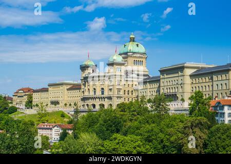 Bundespalast oder Schweizerische Bundesversammlung und Rat in Bern Stadt in der Schweiz Stockfoto