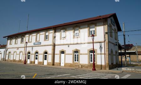 Der Bahnhof in Haro, La Rioja, Spanien. Stockfoto