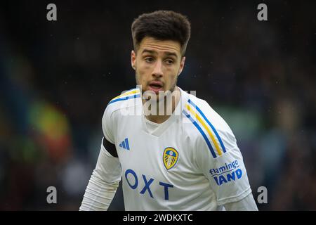 Leeds, Großbritannien. Januar 2024. Ilia Gruev von Leeds United während des Sky Bet Championship Matches Leeds United gegen Preston North End in der Elland Road, Leeds, Großbritannien, 21. Januar 2024 (Foto: James Heaton/News Images) in Leeds, Großbritannien am 21. Januar 2024. (Foto: James Heaton/News Images/SIPA USA) Credit: SIPA USA/Alamy Live News Stockfoto