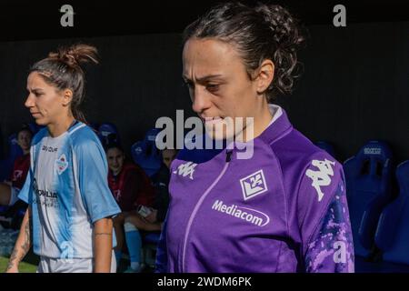 Florenz, Italien. Januar 2024. Florenz, Italien, 21. Januar 2024: Michela Catena (10 Fiorentina) beim Spiel der Serie A Women League zwischen Fiorentina Women und Pomigliano Women im Viola Park in Florenz, Italien. (Sara Esposito/SPP) Credit: SPP Sport Press Photo. /Alamy Live News Stockfoto