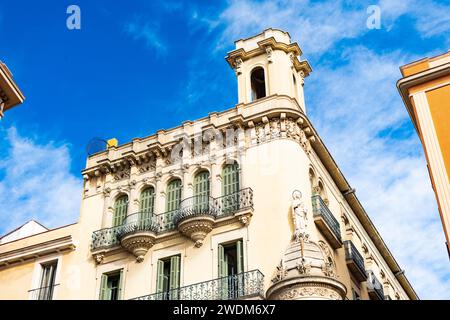 Traditionelle Architektur in Barcelona, Katalonien Stockfoto